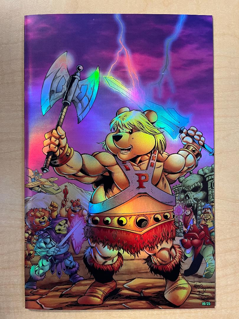 Do You Pooh All Out Pooh Marvel He-Man and The Masters of The Universe #1 Homage CHROME Virgin Variant Cover by Sean Forney Limited to 25 Serial Numbered Copies